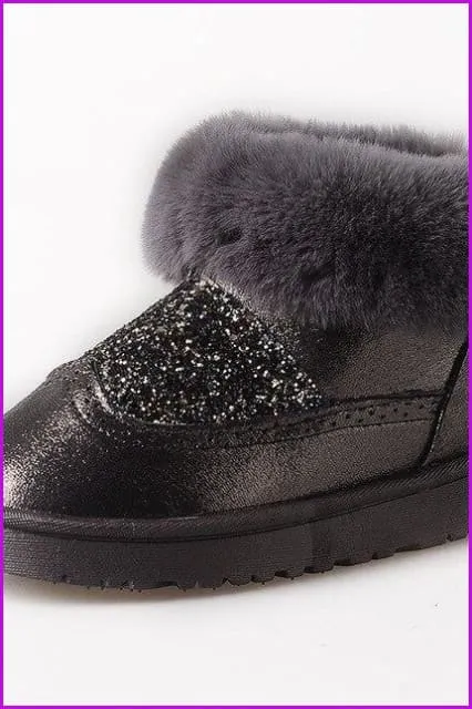 3 Colors Faux Fur Ankle Boots