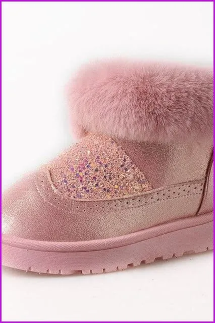 3 Colors Faux Fur Ankle Boots