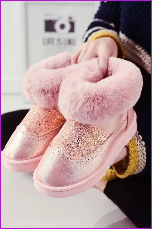 3 Colors Faux Fur Ankle Boots