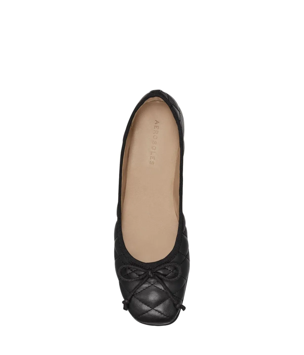 Aerosoles Catalina Ballerina Black Quilted