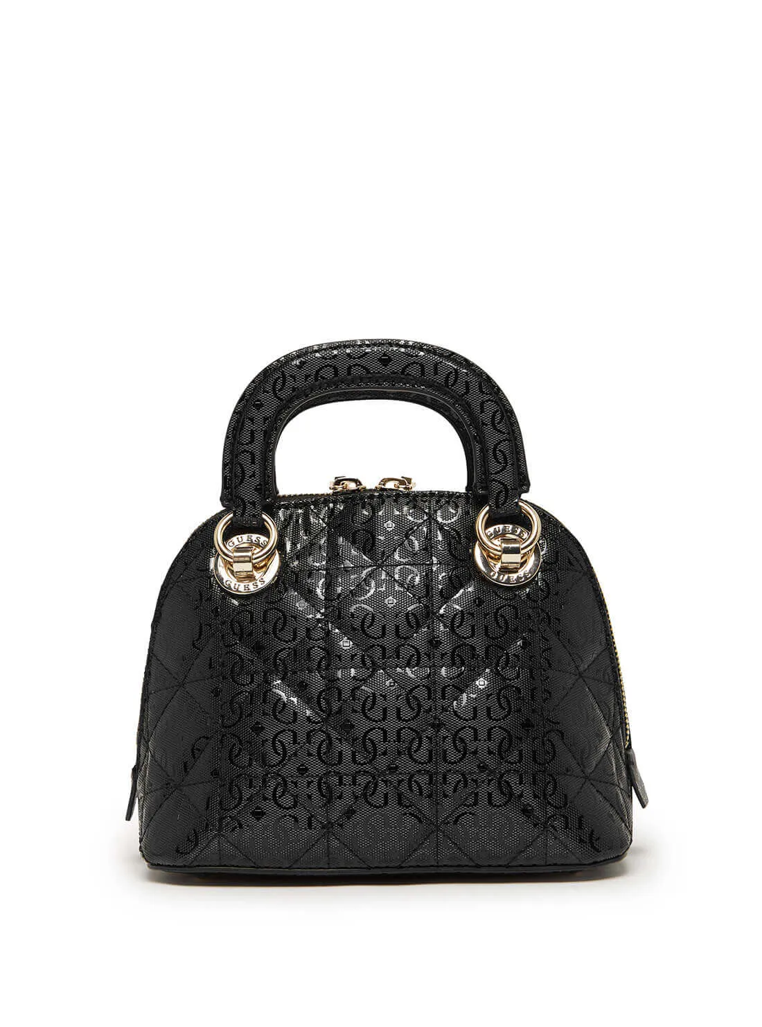 Black Cathleen Small Dome Crossbody Satchel