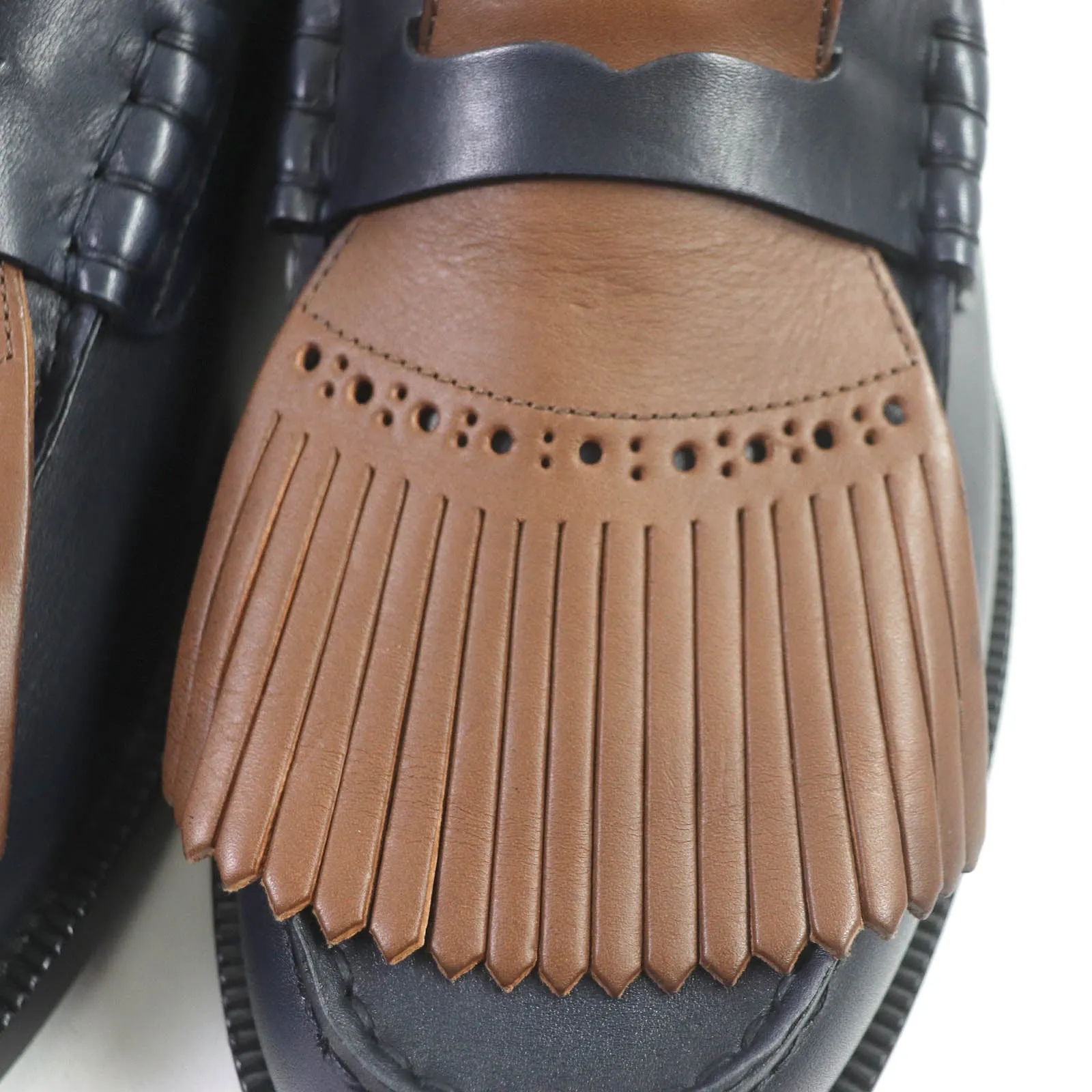 Burberry Quilted Leather Tassel Loafers 44