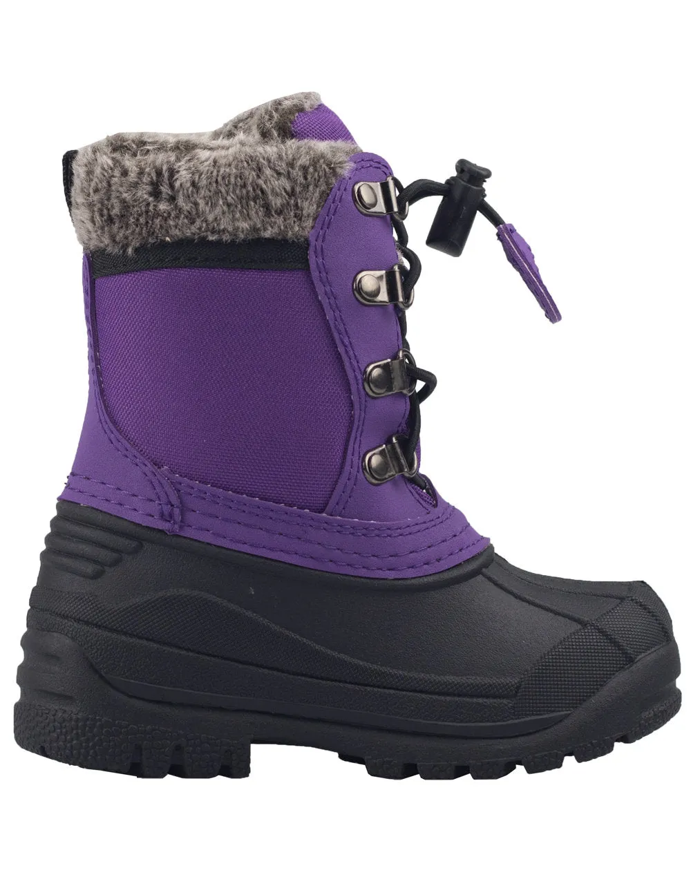 CLEARANCE: Plum Purple Lace Up Winter Snow Boots