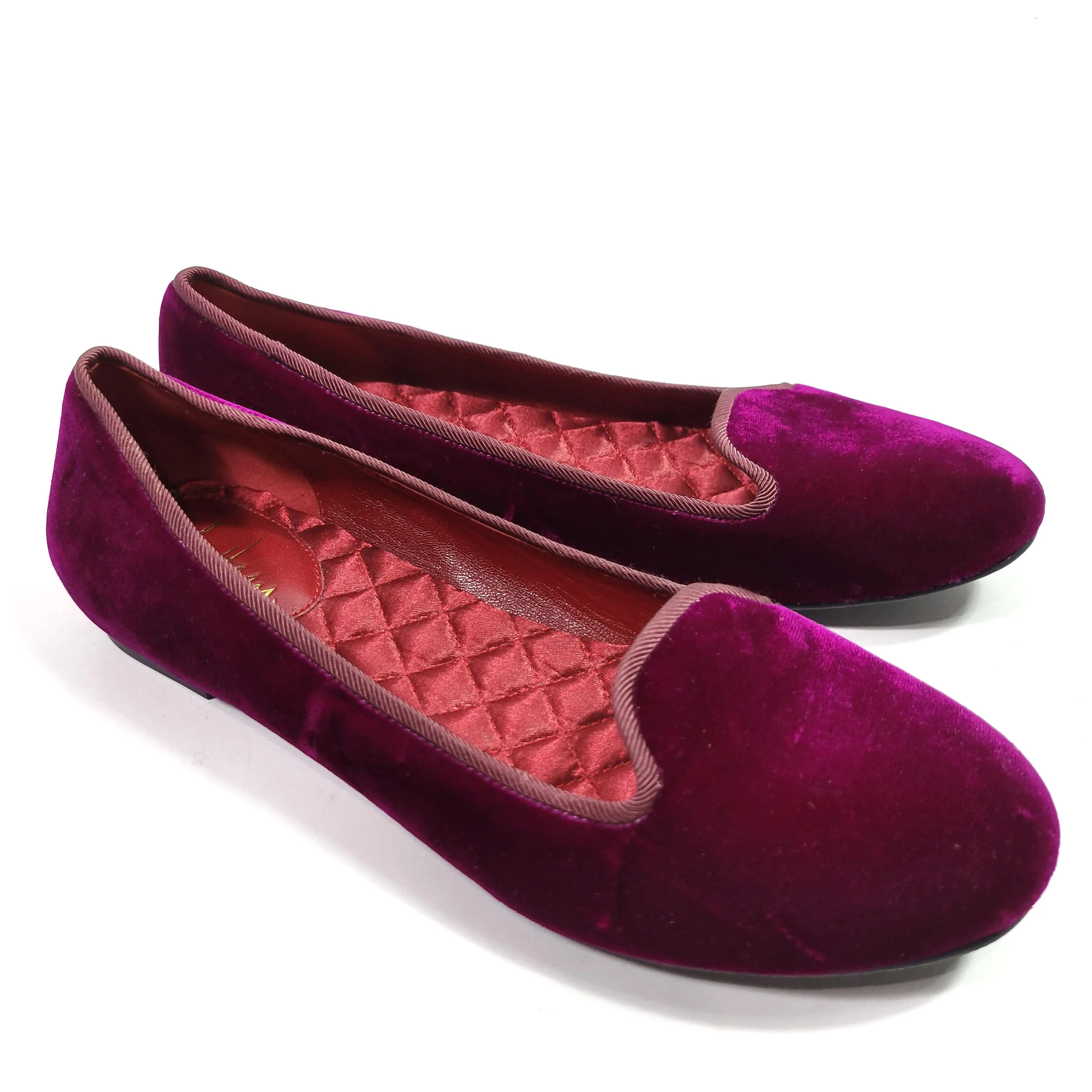 Cole Haan Morgan Pink Velvet Loafers Size 8