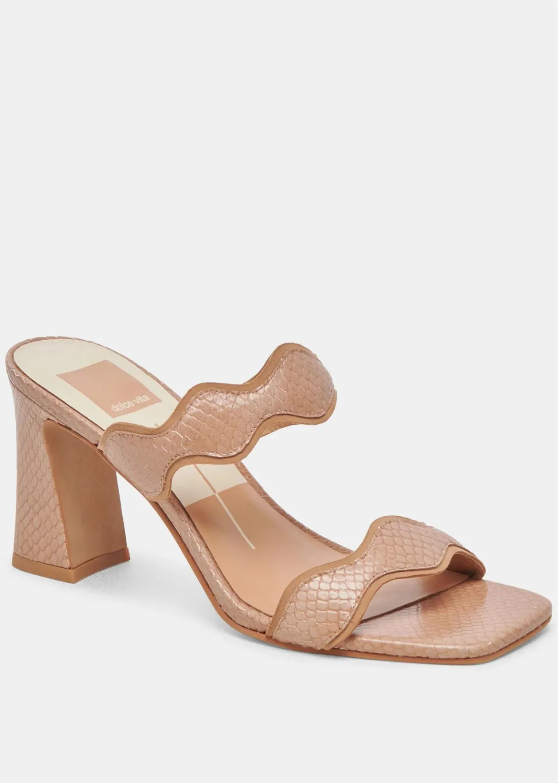 Dolce Vita Ilvia Heels- Toffee Embossed Leather