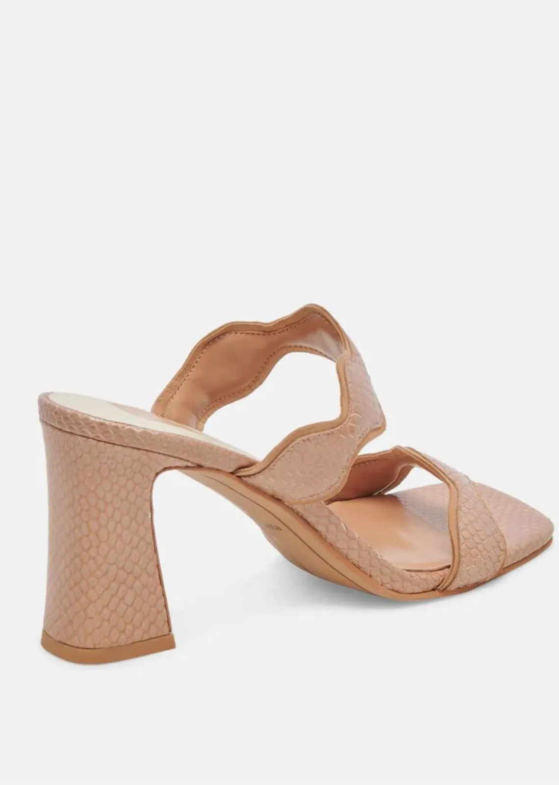 Dolce Vita Ilvia Heels- Toffee Embossed Leather