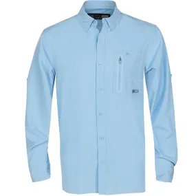 Fintech Deep Sea Woven Long Sleeve Shirt - Powder Blue