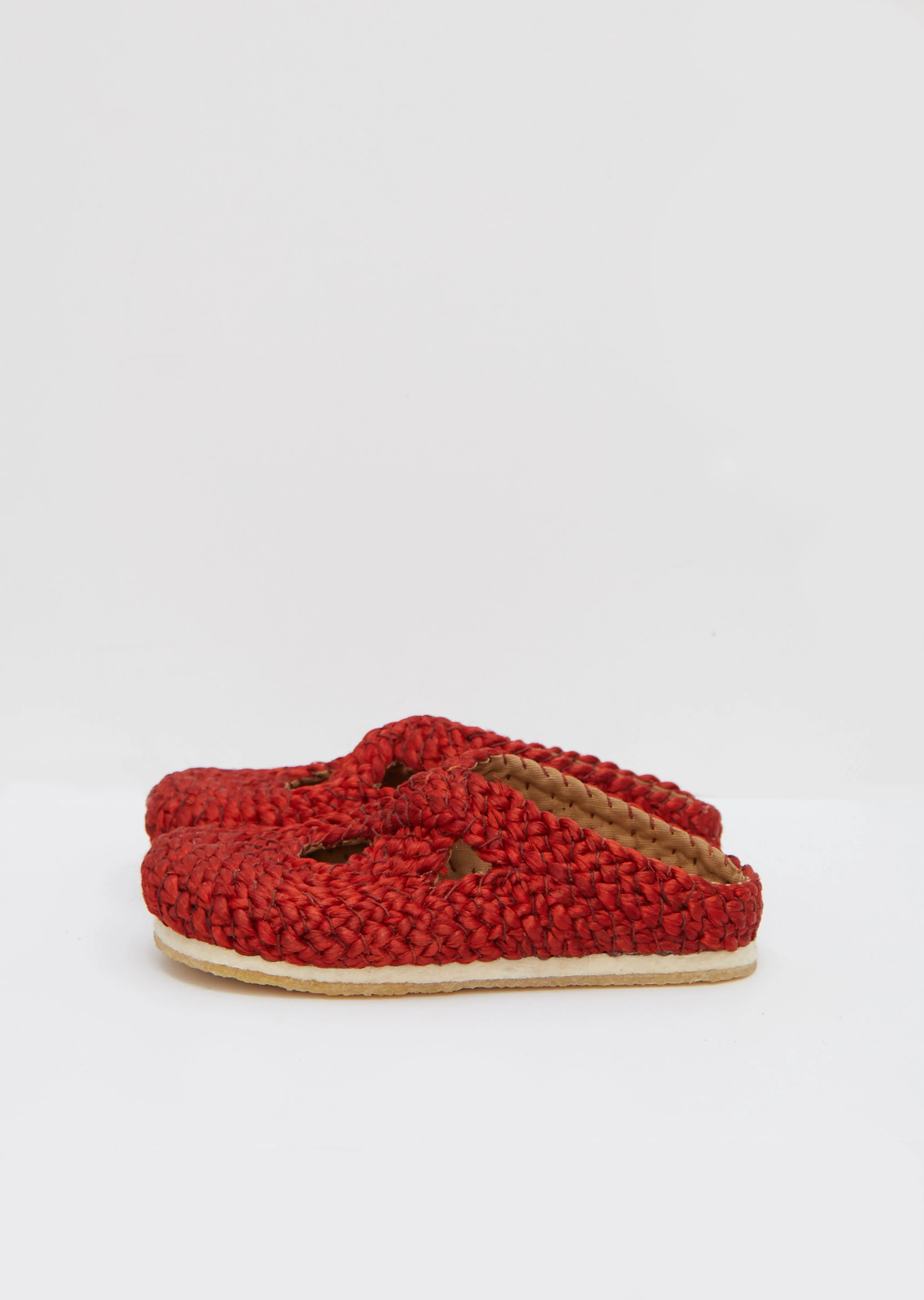 Illetes Woven Flats — Red