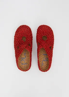 Illetes Woven Flats — Red