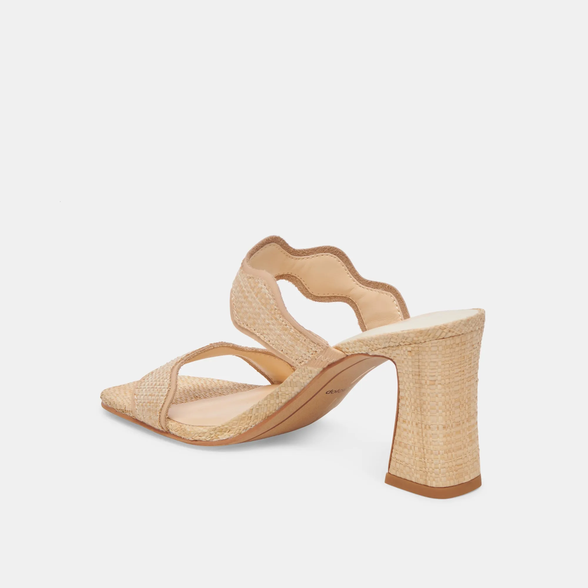 ILVA HEELS LT NATURAL RAFFIA