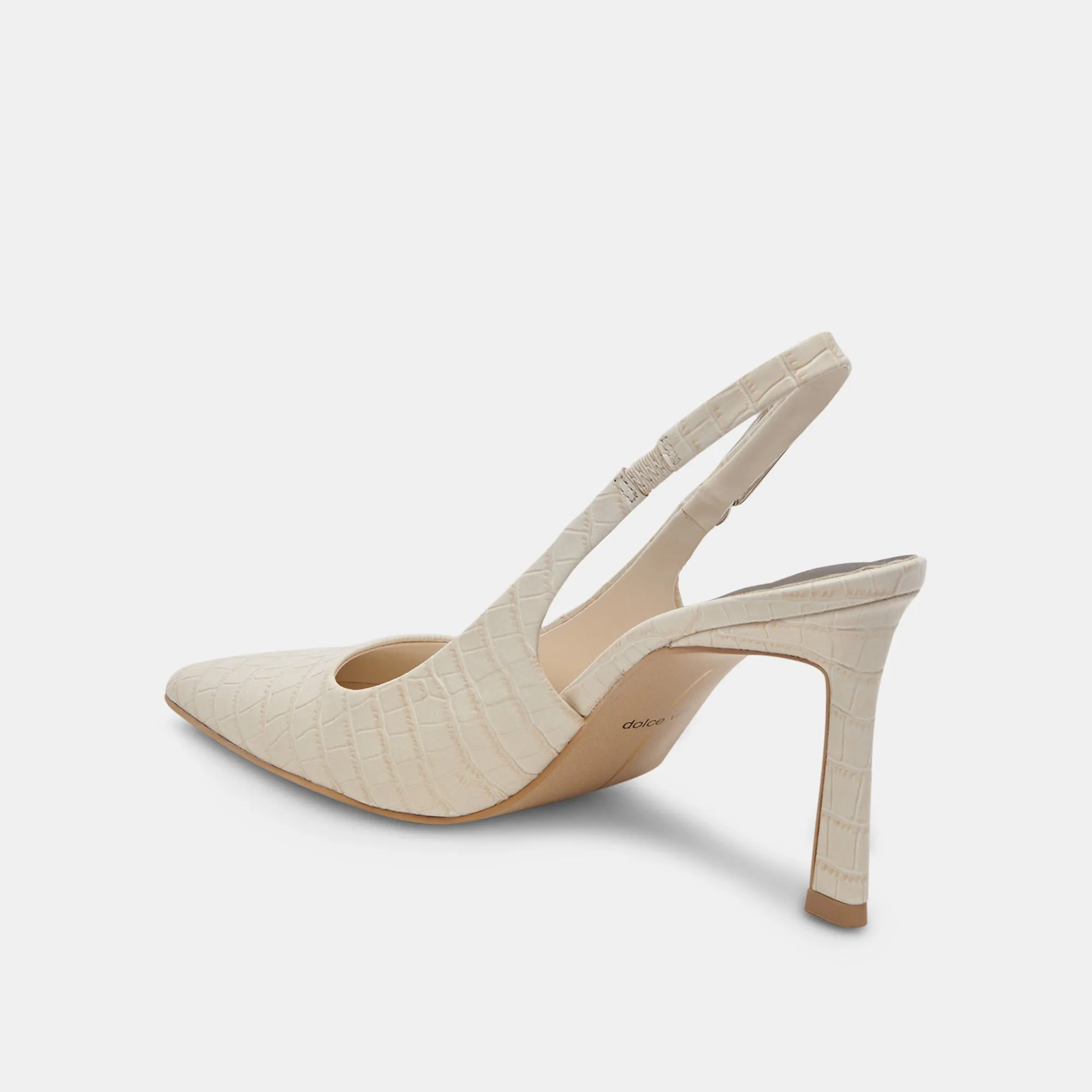 KRISTA HEELS SAND EMBOSSED LEATHER