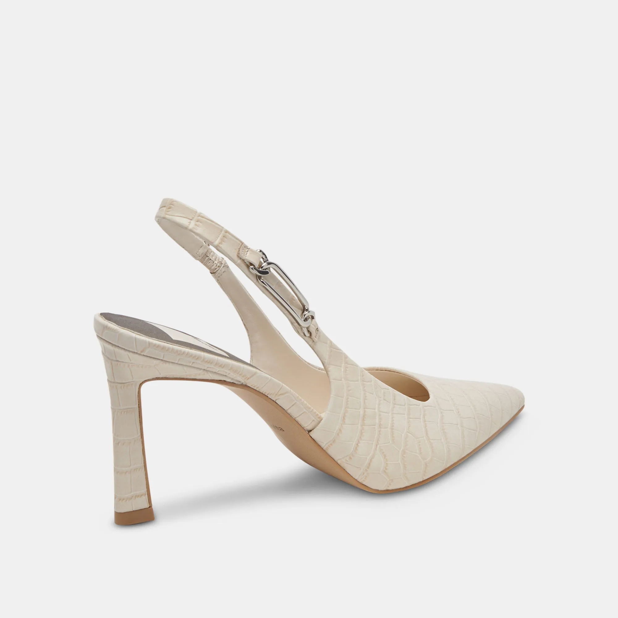 KRISTA HEELS SAND EMBOSSED LEATHER