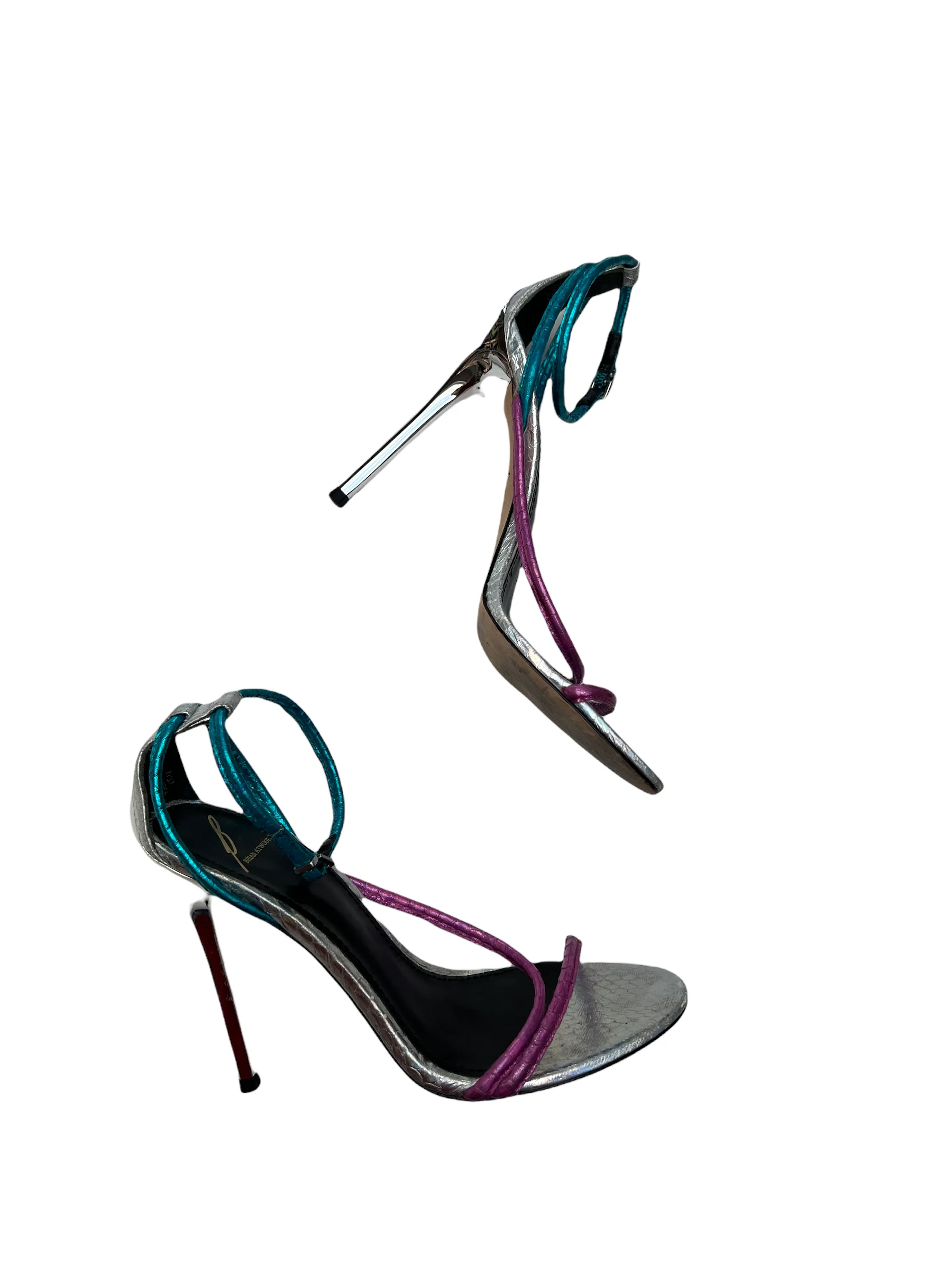 Multicolor Leather High Heels - 7