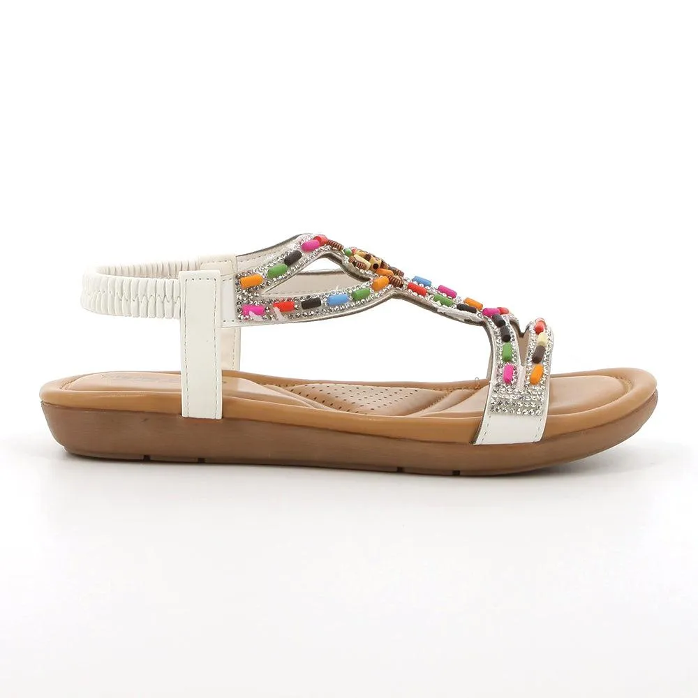 Pierre Cardin Heida Flat Sandal - White