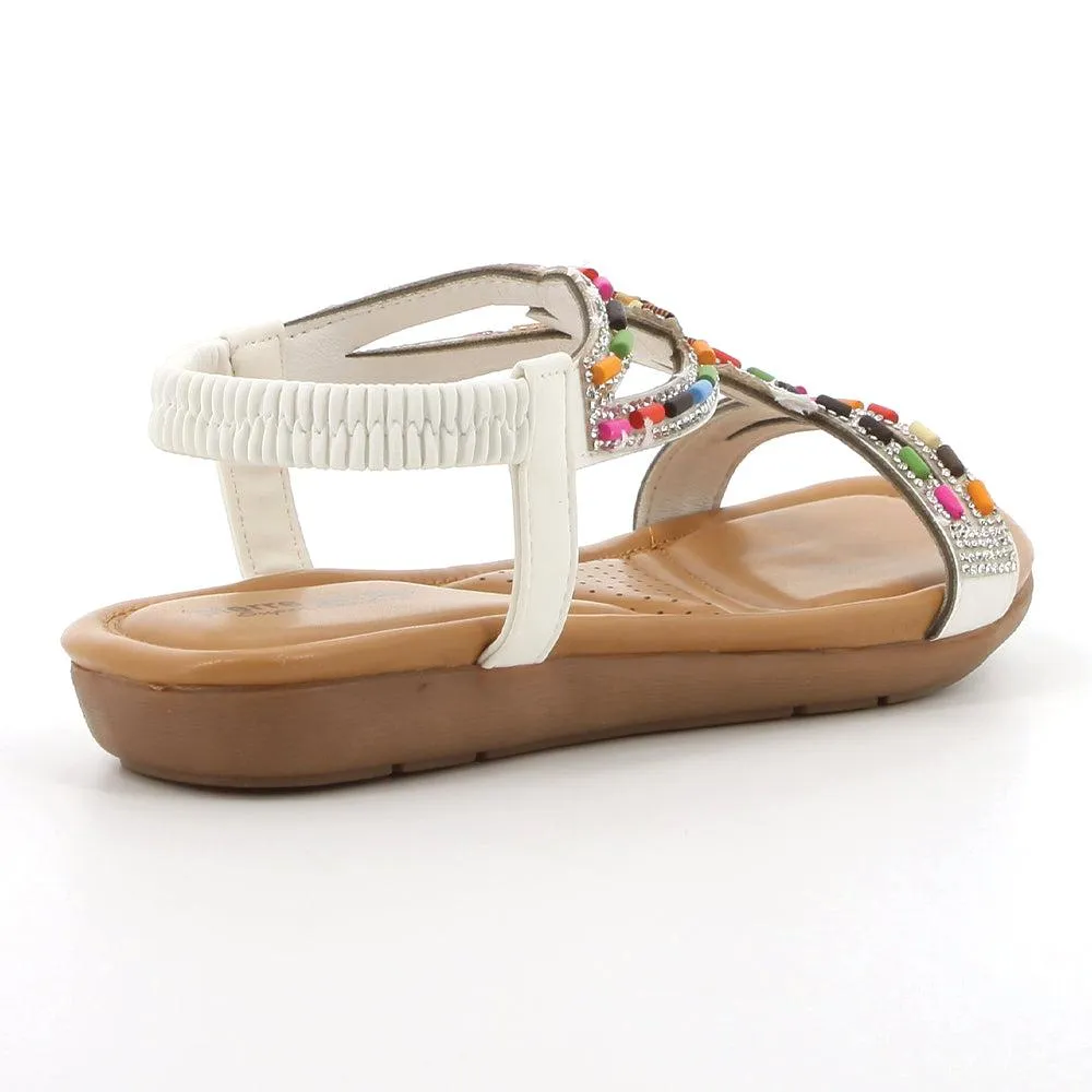 Pierre Cardin Heida Flat Sandal - White