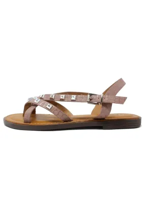 Pink Flat Strap Sandal