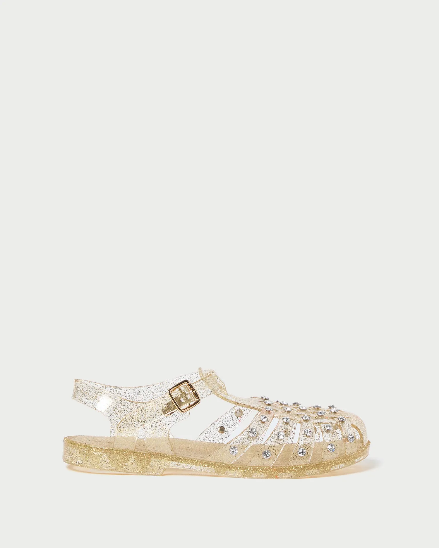 Rhys Champagne Glitter Jelly Sandal