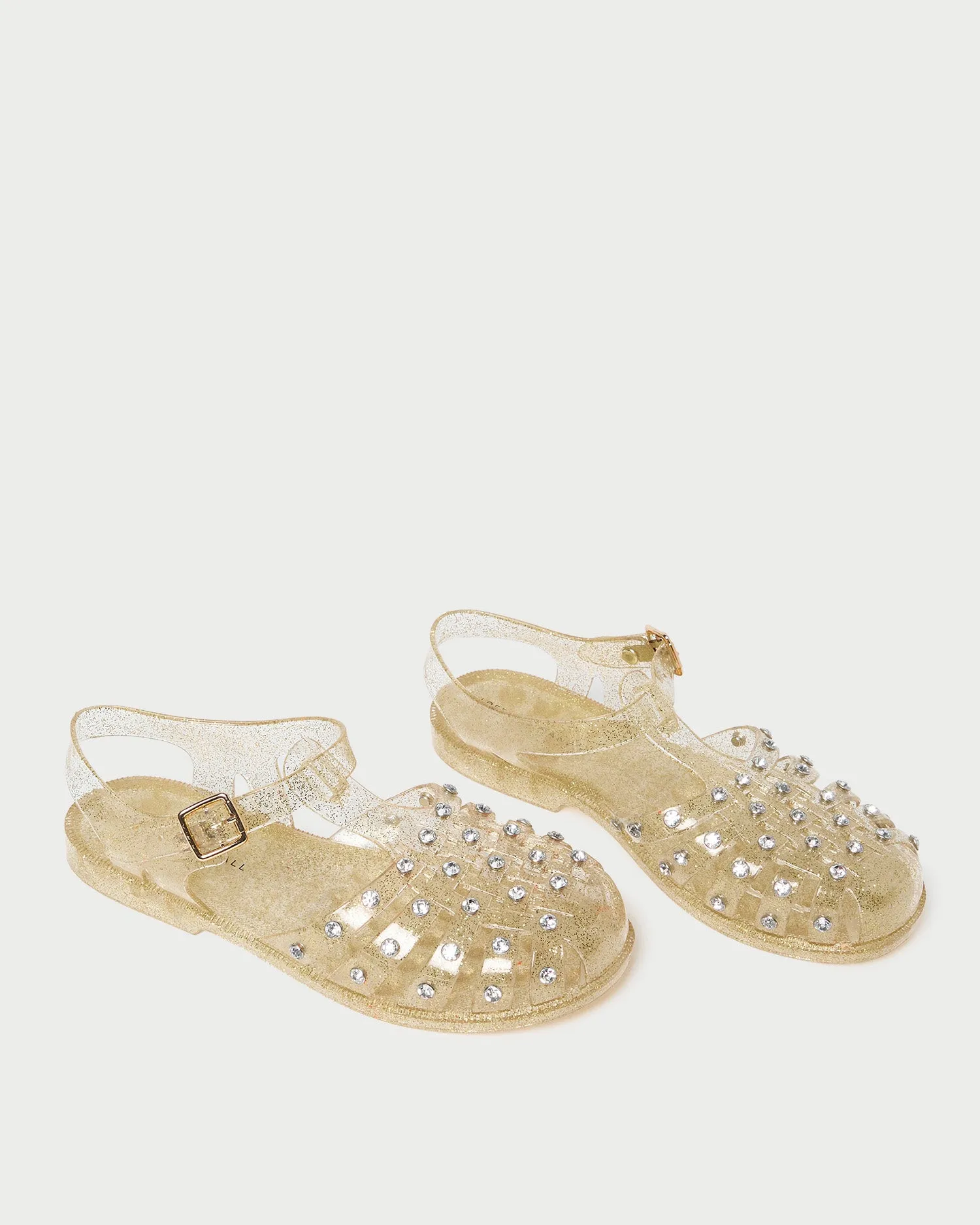 Rhys Champagne Glitter Jelly Sandal