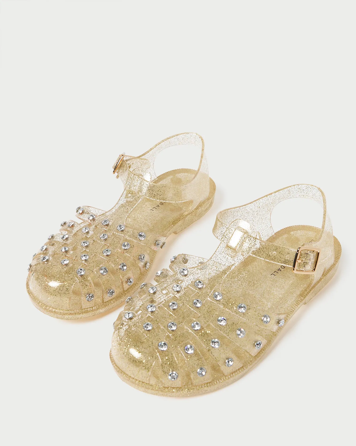 Rhys Champagne Glitter Jelly Sandal