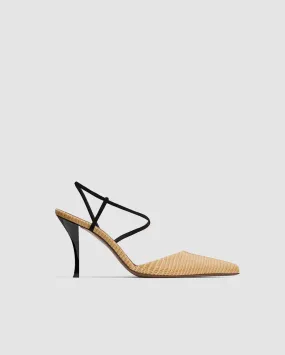 TANGRA HEEL / BEIGE BLACK