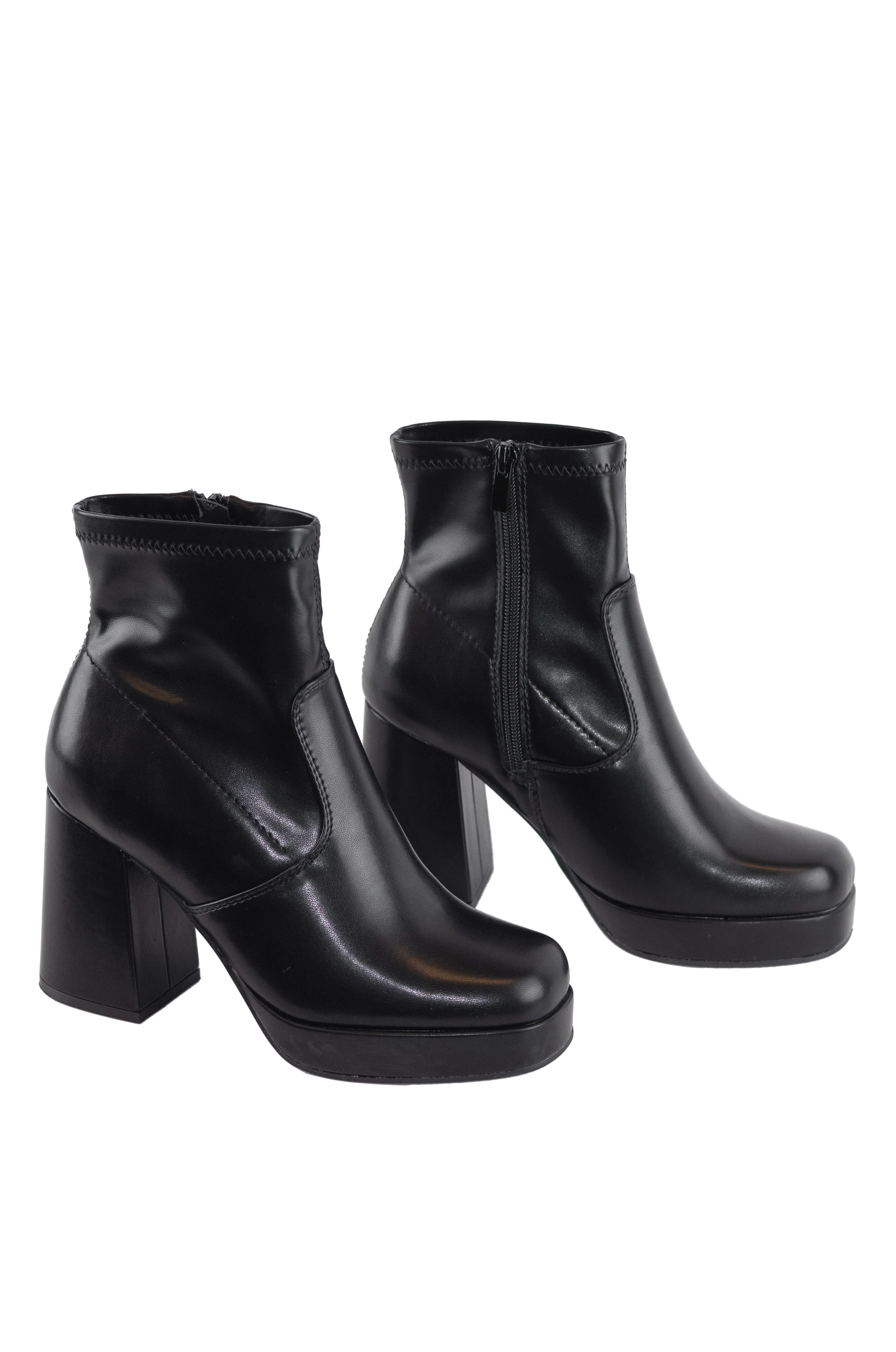 Thalia - Mid Heel Ankle Boots For Women